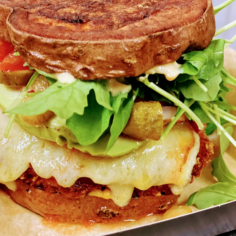 Burger Poulet Patate Douce