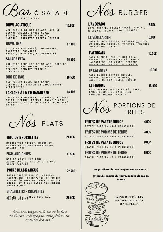 La Brassycoise M&M - Menu Image 1